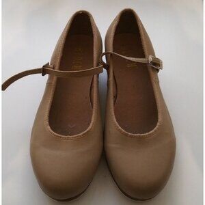 ABT American Ballet Theatre kids size 8.5  beige Tap shoes
